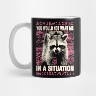 In a situation Raccoon Mug